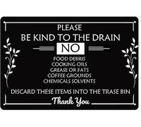Please Be Kind to the Drain Kitchen Restaurants Cafe Kitchen Sink Reminder Aluminum Tin Sign Metal Wall Art Decorations Iron Painting for Indoor Outdoor Home Decor Room Door Accessories Poster