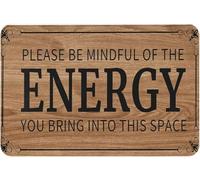 Please Be Mindful of The Energy You Being Into This Space Non-Slip Absorbent Resist Dirt Doormat Entrance Rug Inside Floor Mats for Home Bedroom Kitchen Front Porch_20 x 32 Inches
