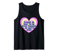 Please Be Nice to Me Sorta Mean Retro Heart Tank Top