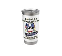 Please Be Patient Floppy Disk DJ Pre Internet Era Tech Stainless Steel Insulated Tumbler