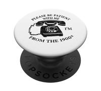 Please Be Patient from the 1900s Vintage Telephone Dial PopSockets Adhesive PopGrip