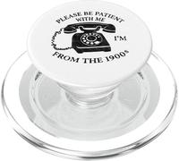 Please Be Patient from the 1900s Vintage Telephone Dial PopSockets PopGrip for MagSafe