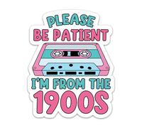Please Be Patient I'm from The 1900s Embroidered Patch Funny Sarcastic Fabric Embroidery Patches Sarcasm Adult Humor Iron On Sew On Patches for Clothes Backpacks Hats Gifts for Women Men 2.4x3 Inches