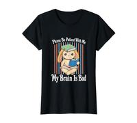 Please Be Patient with Me Funny Raunchy Gen Z Meme Ironic Value Graphic T-Shirt, Women, Black, XL