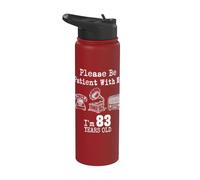 Please Be Patient with Me I’m 83 Years Old Vintage Birthday Stainless Steel Insulated Water Bottle