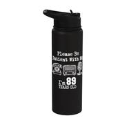Please Be Patient with Me I’m 89 Years Old Vintage Birthday Stainless Steel Insulated Water Bottle