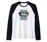 Please Be Patient with Me I Remember Dial Up Retro Tech Raglan Baseball Tee