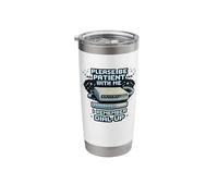 Please Be Patient with Me I Remember Dial Up Retro Tech Stainless Steel Insulated Tumbler