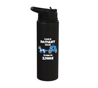 Please Be Patient with Me I'm from 1900s Vintage Video Game Stainless Steel Insulated Water Bottle