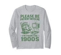 Please Be Patient With Me I'm From The 1900s Raccoon Vintage Long Sleeve T-Shirt