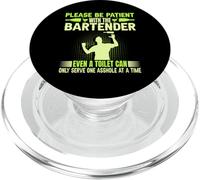 Please Be Patient With The Bartender Bar Owner Beer Drinking PopSockets PopGrip for MagSafe
