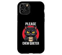 Please Chew Quieter Angry Cat Funny Introvert Humor Case for iPhone 11 Pro