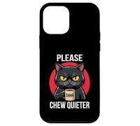 Please Chew Quieter Angry Cat Funny Introvert Humor Case for iPhone 12 mini