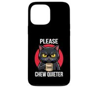 Please Chew Quieter Angry Cat Funny Introvert Humor Case for iPhone 13 Pro Max