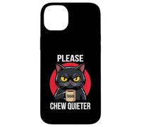 Please Chew Quieter Angry Cat Funny Introvert Humor Case for iPhone 14 Plus