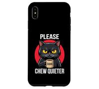 Please Chew Quieter Angry Cat Funny Introvert Humor Case for iPhone XS Max