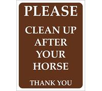 Please Clean Up After Your Horse Thank You Warning Sign Metal Decor Keepsake Bathroom Decor Poster For Outdoor Indoor 20X30cm