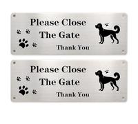 Please Close the Gate Sign Dog, 25 x 9cm Dog Warning Signs for Gates Please Shut the Gate Signs Keep Doors Closed Sign 2 Pcs