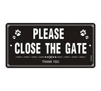 Please Close the Gate Sign Reflective Aluminum - 15x30cm, Outdoor Waterproof, UV Resistant, Durable
