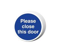 Please Close This Door Fire Door Signs 80mm x 80mm Multi Pack Strong Adhesive Vinyl Stickers for Fire Door Safety (6)