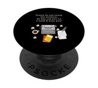 Please Do Not Annoy The Writer Novelist Author Typewriter PopSockets Adhesive PopGrip