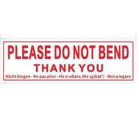 Please Do Not Bend Parcel Warning Labels, Size 1" x 3" Inch, 25mm x 76mm, Strong Adhesive Stickers (500)