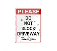 Please Do Not Block Driveway Thank You Sign Acrylic Sign For Wall Long Lasting With Double Sided Tape In The Back - 6" X 8"Inch
