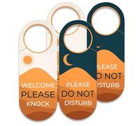 Please Do Not Disturb Door Sign Welcome Please Knock - 2 Pack - Universal Fit - 9 x 3.5" - Perfect Bedroom Door Signs for Privacy - Ideal Do Not Disturb Sign for Home to Ensure People Do Not Enter