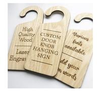 Please Do Not Disturb Hanging Door Knob Sign 3MM Plywood (Made To Measure - Double Sided)