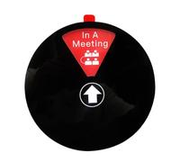 Please Do Not Disturb - Please Knock Sign, 15cm Office Door Sign - Modern Acrylic Rotating Si-gn with 6 states such as Meeting or Back, Ideal for Home Office Bathroom Bedroom Meeting