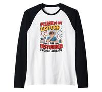 Please Do Not Disturb School Exam Learning Raglan Baseball Tee