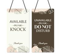 Please Do Not Disturb Sign - Eiapadeor Double Sided Door Signs PVC Door Signs in Session Hanger Sign for Office Home Therapy Business Meeting Green Hanging Plaque Available Please Knock (style 1)