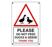 Please Do Not Feed Ducks Geese Thank You - safety sign - 1.2mm Pre-Drilled Rigid plastic for indoor/outdoor usage (600mm x 400mm) Viewing Distance within 20m.