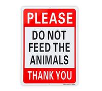 Please Do Not Feed The Animals Sign - 10"x 14" - .040 Rust Free Aluminum - Reflective, UV Protected and Weatherproof