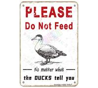 Please Do Not Feed The Ducks For Home,Outdoor,Club,Farmhouse,Bars,Pubs,Man Cave Metal Vintage Tin Sign Wall Decoration 12x8 inches