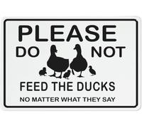 Please Do Not Feed The Ducks No Matter What They Say Metal Sign Aluminum Warning Tin Signs For Outdoor Business Yard Lawn Farmhouse Garden Patio Wall Decor 8x12 Inch