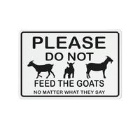 Please Do Not Feed The Goats Sign Warning Tin Sign Home Kitchen Farm Garden Garage Wall Decor 12X8Inch