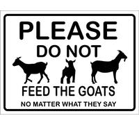 Please Do Not Feed The Goats Warning Sign Metal Decor Wall Art Decor Wall Sign For Outdoor Indoor 20X30cm