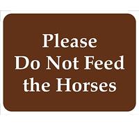 Please Do Not Feed The Horses Brown Warning Sign Metal Tin Sign Wall Decoration Plaque Tin For Outdoor Indoor 20X30cm