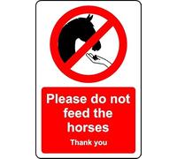 Please do not Feed The Horses Thank You Safety Sign - 1mm Plastic Sign (300mm x 200mm)