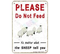 Please Do Not Feed The Sheep For Home,Outdoor,Club,Farmhouse,Bars,Pubs,Man Cave Metal Vintage Tin Sign Wall Decoration 12x8 inches