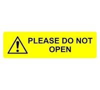 Please do not open safety sign - Self adhesive sticker (450mm x 150mm)