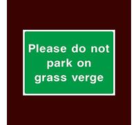 Please do not park on grass verge Plastic Sign - Warning, Farm, Dogs, Agriculture, Cattle, Sheep, Bull - (CA42)