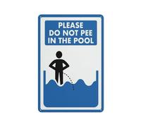 Please Do Not Pee In The Pool Sign Home Kitchen Farm Garden Garage Wall Decor 8x12 Inch