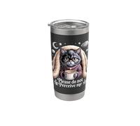 Please Do Not Perceive Me Cat Introvert Stainless Steel Insulated Tumbler
