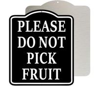 Please Do Not Pick Fruit Sign, Joyfulmap Aluminum Composite Sign for Garden, Outdoor, House Room, Restaurants Decorative, 8.5"x10",Black