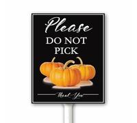 Please Do Not Pick Pumpkins Metal Sign With Stake Private Property No Picking Pumpkins Fall Outdoor Decoration for Home Yard Orchard Garden Farm Forest 20x30 CM