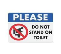Please Do Not Stand On Toilet Retro Metal Tin Signs 8x12 Inch For Shop Yard Man Cave Garage Outdoor Funny Wall Decor Decorative Poster Plate