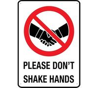 Please Don T Shake Hands For House 12" X 8" Yard Sign, Premium Aluminum, Sun-Proof, Rust-Free