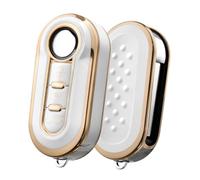 OATSBASF Car Key Case for FIAT, Key Case Suitable for FIAT Lancia, Key Box Cover 3 Buttons (White)